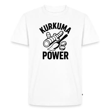 Turmeric Power - Men's Premium Organic T-Shirt - white - Front - Nico (187cm)