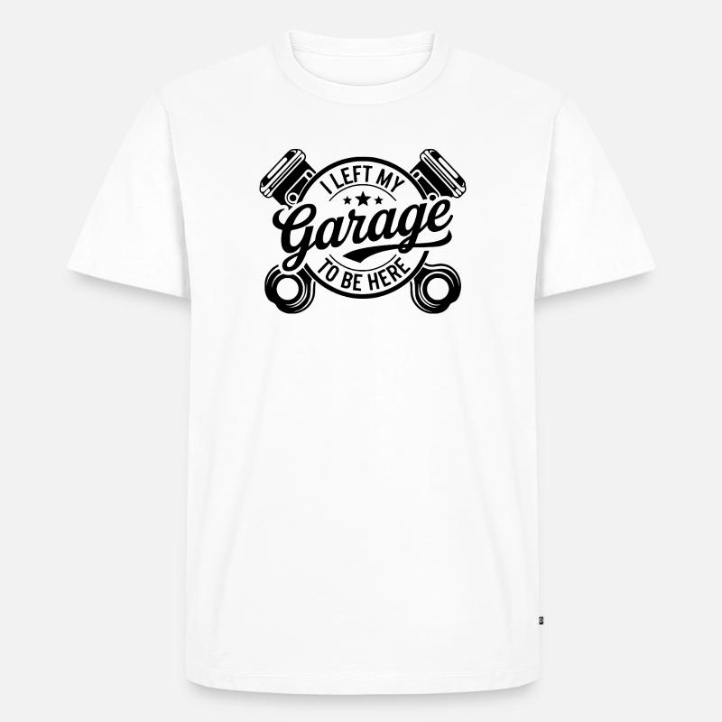 Devis mécanicien j’ai quitté mon garage - T-shirt Premium bio Homme - blanc