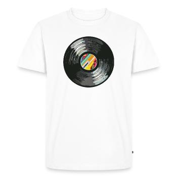 Vinyl_6 - T-shirt Premium bio Homme - blanc - Devant - Nico (187cm)