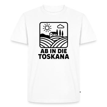 Toscane Vacances Loisirs - T-shirt Premium bio Homme - blanc - Devant - Nico (187cm)
