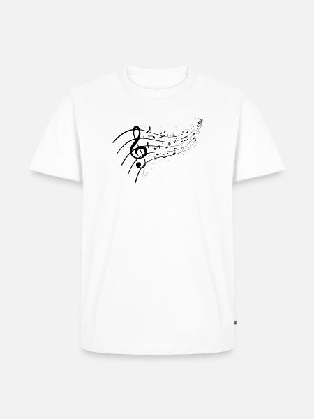 Black night with music knot - Men's Premium Organic T-Shirt - white