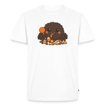 Caramel monster with treats - Men's Premium Organic T-Shirt - white - Front - Nico (187cm)