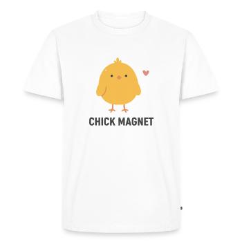 T-shirt à charme à aimants pour filles - T-shirt Premium bio Homme - blanc - Devant - Nico (187cm)