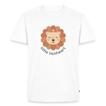 Petite couronne Cœur de Lion - T-shirt Premium bio Homme - blanc - Devant - Nico (187cm)