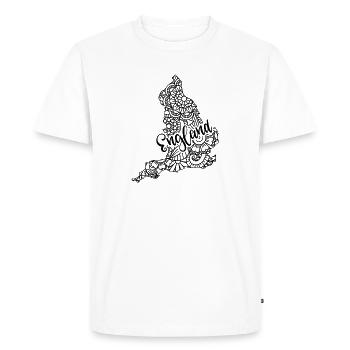 England Mandala Map London UK British - Men's Premium Organic T-Shirt - white - Front - Nico (187cm)