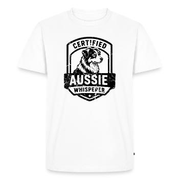 Sweat à capuche de berger australien pour les fans et les éleveurs de chiens - T-shirt Premium bio Homme - blanc - Devant - Nico (187cm)