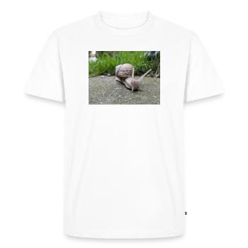 Snails Macro Natural Design - Men's Premium Organic T-Shirt - white - Front - Nico (187cm)