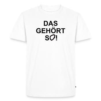 C’est comme ça que ça devrait être - T-shirt Premium bio Homme - blanc - Devant - Nico (187cm)