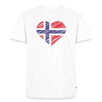 Iceland Heart Shirt Flag Love Iceland Gift - Men's Premium Organic T-Shirt - white - Front - Nico (187cm)