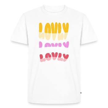 Love Lovely Loving - Men's Premium Organic T-Shirt - white - Front - Nico (187cm)