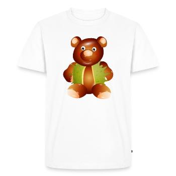 Magical Chestnut Teddy Bear – Childhood & Crafts - Men's Premium Organic T-Shirt - white - Front - Nico (187cm)