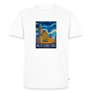Augsburg Skyline Vortex - Men's Premium Organic T-Shirt - white - Front - Nico (187cm)
