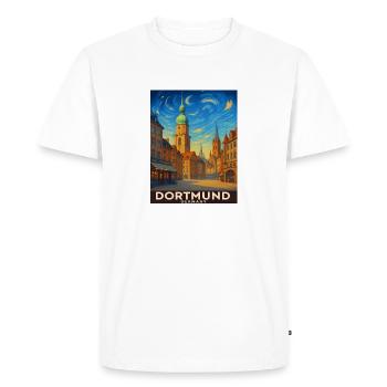 Dortmund Skyline Painting - Men's Premium Organic T-Shirt - white - Front - Nico (187cm)