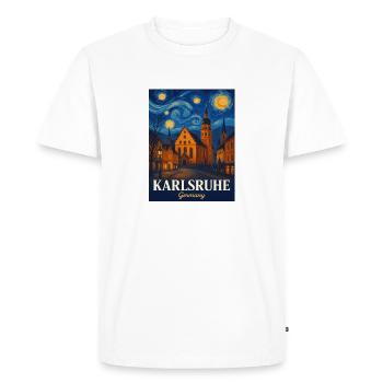 Karlsruhe Style de peinture de la ville des étoiles - T-shirt Premium bio Homme - blanc - Devant - Nico (187cm)