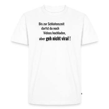 non viral - T-shirt Premium bio Homme - blanc - Devant - Nico (187cm)