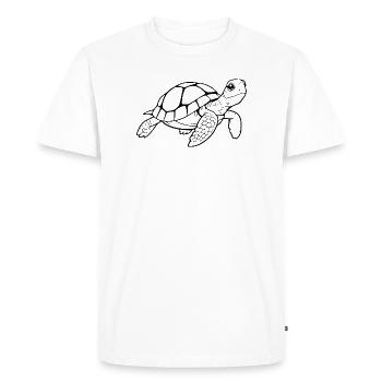 Turtle Turtle Gift - Men's Premium Organic T-Shirt - white - Front - Nico (187cm)