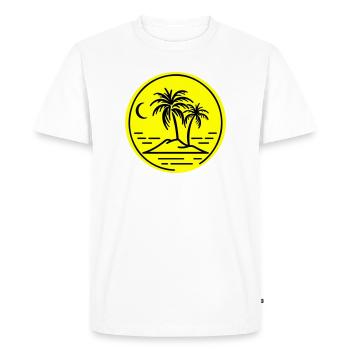 Palm Tree Island Symbol Beach - Men's Premium Organic T-Shirt - white - Front - Nico (187cm)