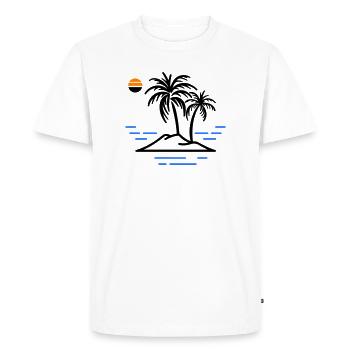 Palm Island - Men's Premium Organic T-Shirt - white - Front - Nico (187cm)