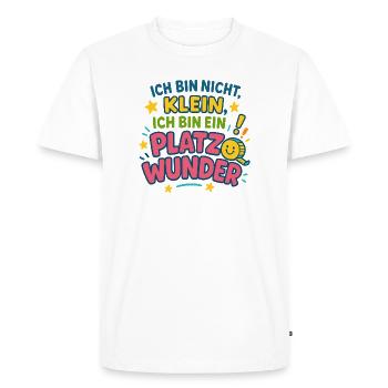 Je suis un miracle de l’espace - T-shirt Premium bio Homme - blanc - Devant - Nico (187cm)