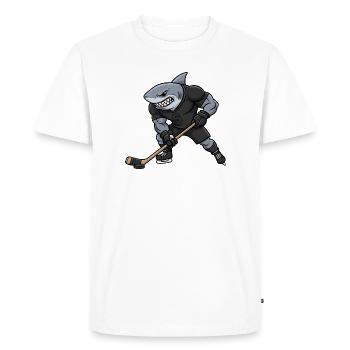 Megalodon Owner Strong Hockey Player Cool - Men's Premium Organic T-Shirt - white - Front - Nico (187cm)
