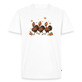 Bébé dinde de Thanksgiving - T-shirt Premium bio Homme - blanc - Devant - Nico (187cm)
