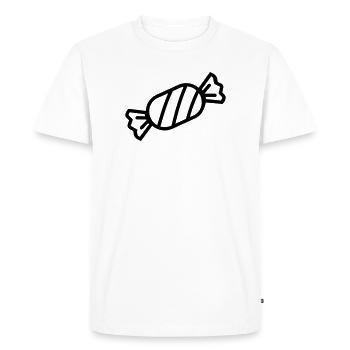 candy - Men's Premium Organic T-Shirt - white - Front - Nico (187cm)