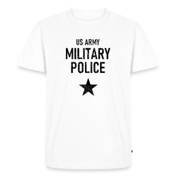 US Army - Military Police - Militär Polizei - USA - Men's Premium Organic T-Shirt - white - Front - Nico (187cm)