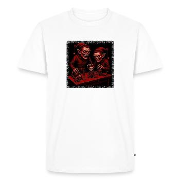 Creepy Christmas Zombie Elf Skeleton Horror - Men's Premium Organic T-Shirt - white - Front - Nico (187cm)