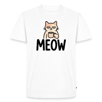 Grognement matinal - T-shirt Premium bio Homme - blanc - Devant - Nico (187cm)
