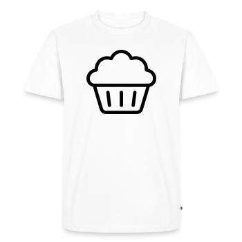 muffin - Men's Premium Organic T-Shirt - white - Front - Nico (187cm)