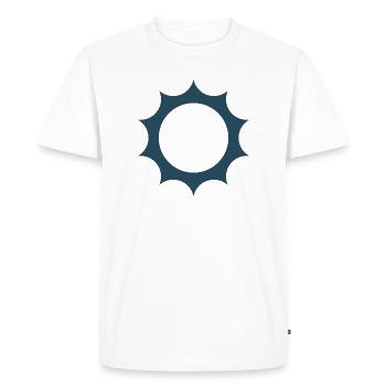 "Solar Energy – Clean Future" - Men's Premium Organic T-Shirt - white - Front - Nico (187cm)