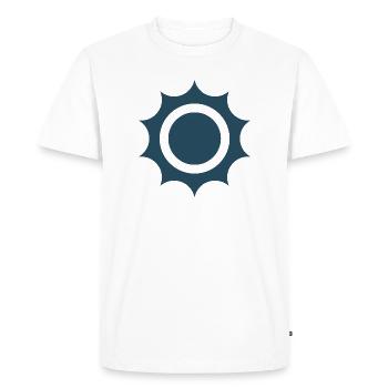 "Solar Energy – Clean Future" - Men's Premium Organic T-Shirt - white - Front - Nico (187cm)