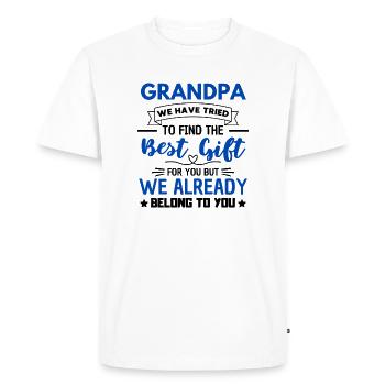 Citation de grand-père grand-père humour - T-shirt Premium bio Homme - blanc - Devant - Nico (187cm)