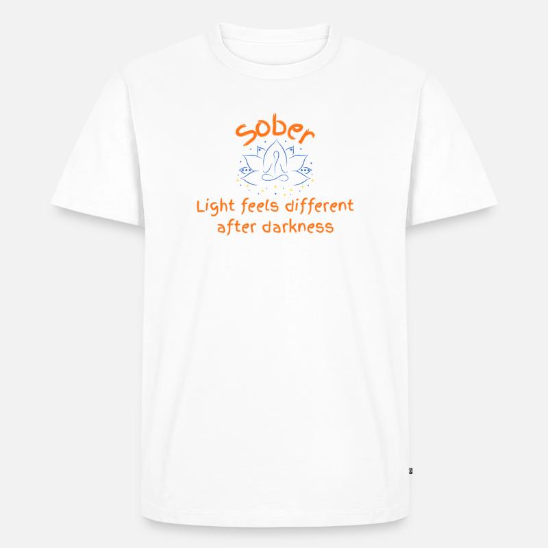 Nüchternes Licht nach der Dunkelheit - Männer Premium Bio T-Shirt - Weiß