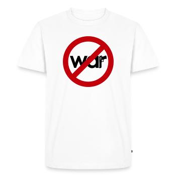 Stop War – Pour la paix et la liberté - T-shirt Premium bio Homme - blanc - Devant - Nico (187cm)