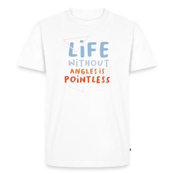 Math Math Teacher Saying Math Teacher Funny - Men's Premium Organic T-Shirt - white - Front - Nico (187cm)