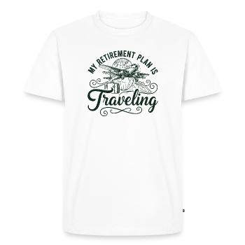Retirement Plan is Traveling - Men's Premium Organic T-Shirt - white - Front - Nico (187cm)