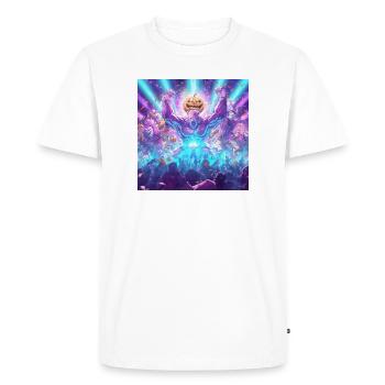 Pumpkin Lion – Surcharge d’énergie | Joyverse - T-shirt Premium bio Homme - blanc - Devant - Nico (187cm)