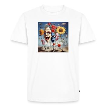Masque Forêt des Rêves Fleuris - T-shirt Premium bio Homme - blanc - Devant - Nico (187cm)