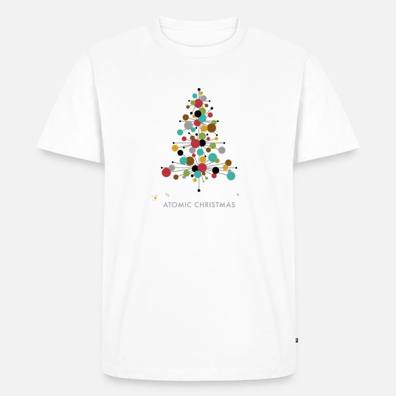Atomic Christmas – Retro Weihnachtsbaum Design - Männer Premium Bio T-Shirt - Weiß