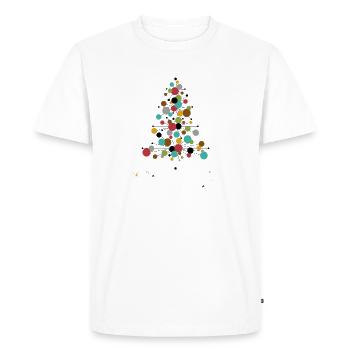Atomic Christmas – Retro Christmas Tree Design - Men's Premium Organic T-Shirt - white - Front - Nico (187cm)