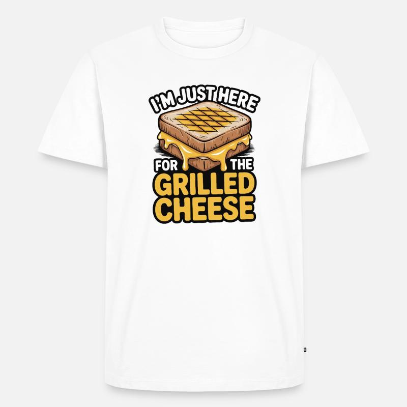 Grilled Cheese Lover - I’m Just Here - Männer Premium Bio T-Shirt - Weiß