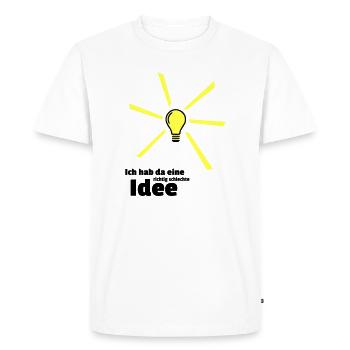 Bad idea - Men's Premium Organic T-Shirt - white - Front - Nico (187cm)
