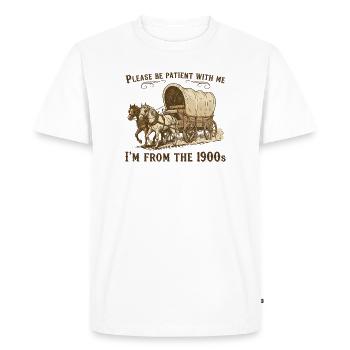 S’il vous plaît, soyez indulgent avec moi, je viens de la - T-shirt Premium bio Homme - blanc - Devant - Nico (187cm)