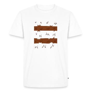 Panda roux ventre paresseux Costume drôle d’amoureux des animaux - T-shirt Premium bio Homme - blanc - Devant - Nico (187cm)