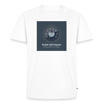I don't drive slowly – I just enjoy longer - Men's Premium Organic T-Shirt - white - Front - Nico (187cm)