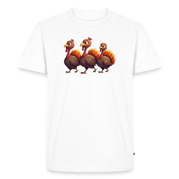 Bébé dinde de Thanksgiving - T-shirt Premium bio Homme - blanc - Devant - Nico (187cm)