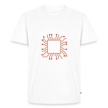 Multitasking Mode – CPU Overload Detected - Men's Premium Organic T-Shirt - white - Front - Nico (187cm)