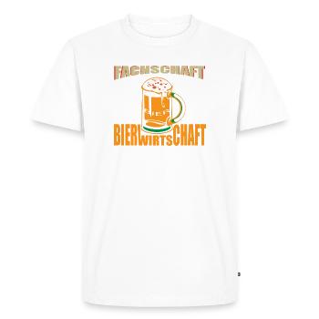 Conseil des étudiants pour l’industrie de la bière Emblème / Lustig - T-shirt Premium bio Homme - blanc - Devant - Nico (187cm)