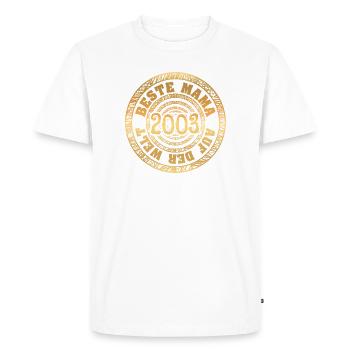 Mom 2003 - Men's Premium Organic T-Shirt - white - Front - Nico (187cm)